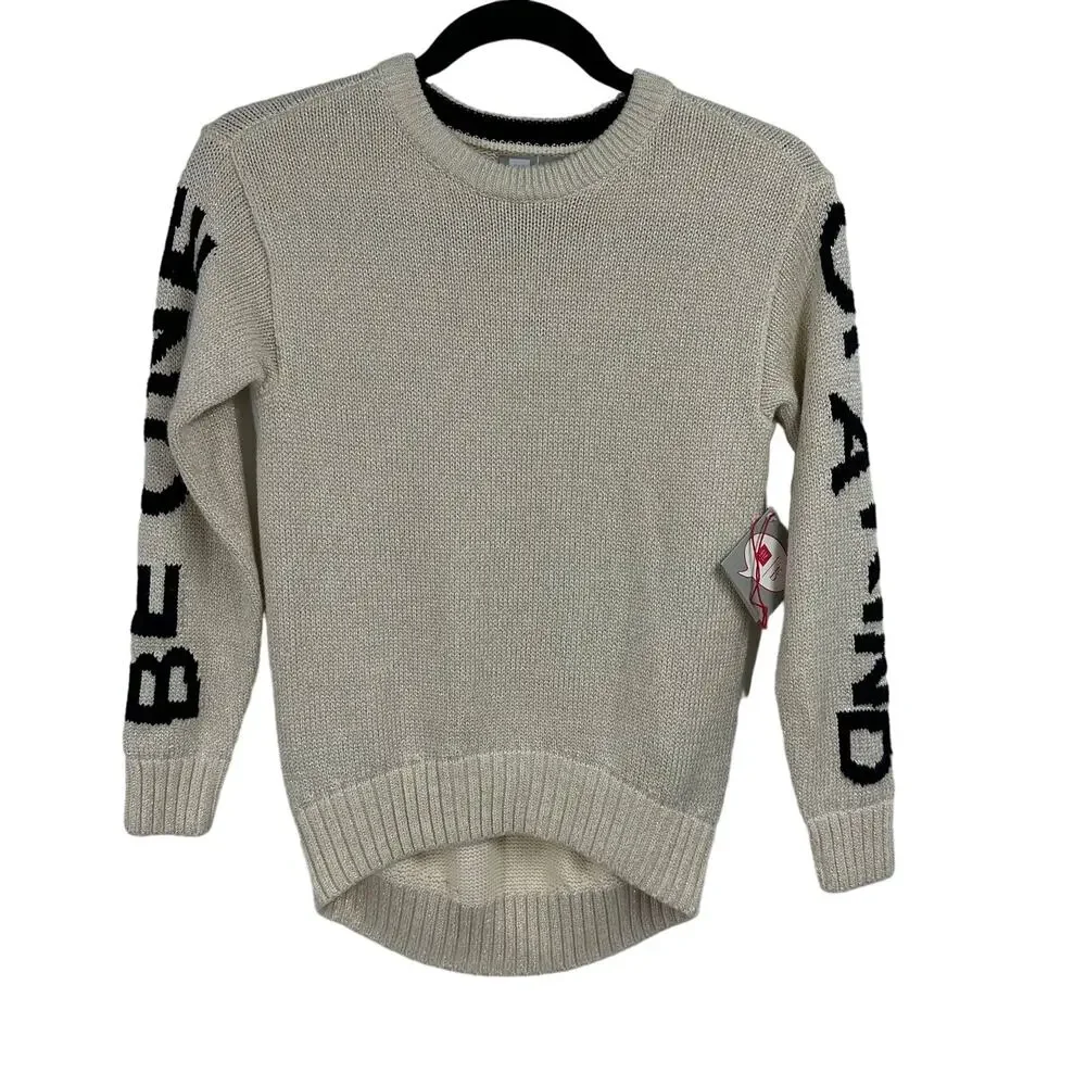 GAP x Ellen Kids M Cream Sparkle Sweater NWT Be One of a Kind‎ Pullover